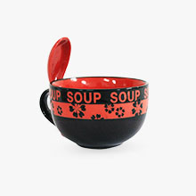 SOUP MUG WITH SPOON
